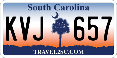 SC license plate KVJ657