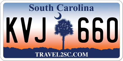SC license plate KVJ660