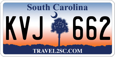 SC license plate KVJ662