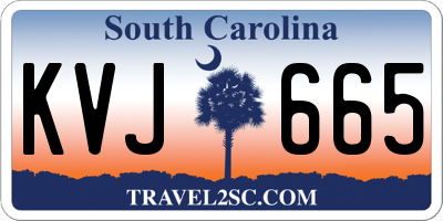 SC license plate KVJ665
