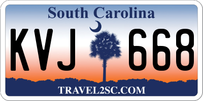 SC license plate KVJ668