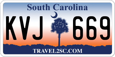 SC license plate KVJ669