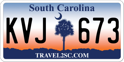 SC license plate KVJ673