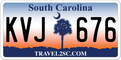 SC license plate KVJ676