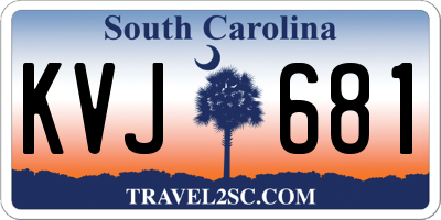 SC license plate KVJ681