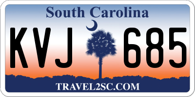 SC license plate KVJ685