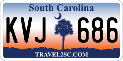 SC license plate KVJ686