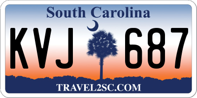 SC license plate KVJ687
