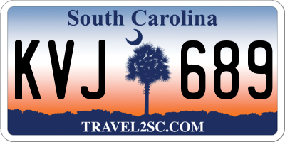 SC license plate KVJ689