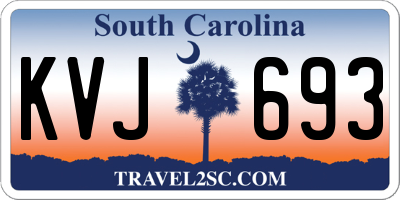 SC license plate KVJ693