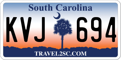 SC license plate KVJ694