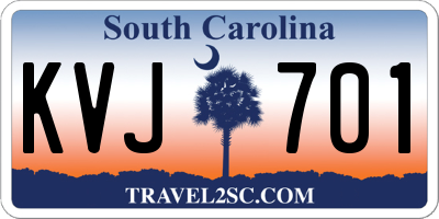 SC license plate KVJ701