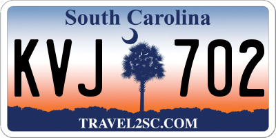 SC license plate KVJ702