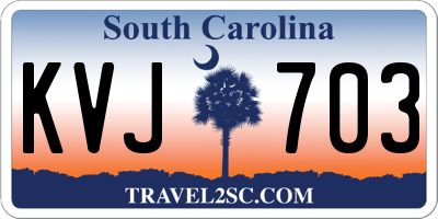 SC license plate KVJ703