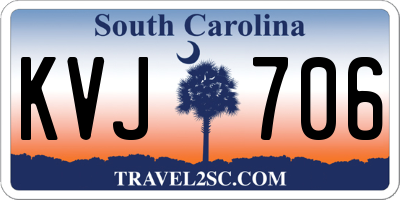 SC license plate KVJ706