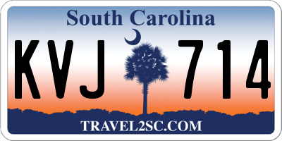 SC license plate KVJ714