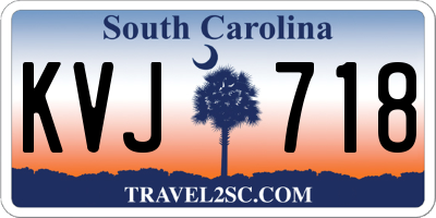 SC license plate KVJ718