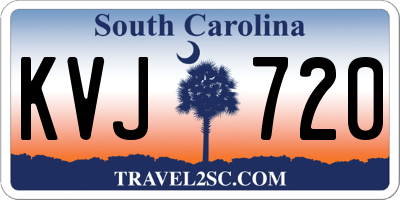 SC license plate KVJ720