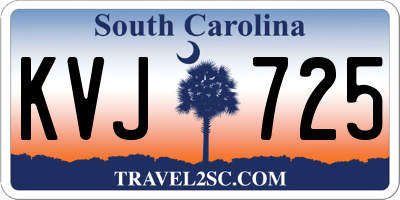 SC license plate KVJ725