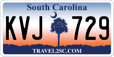 SC license plate KVJ729
