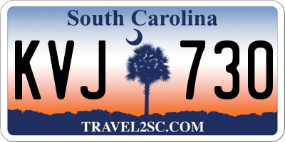 SC license plate KVJ730