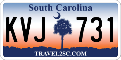 SC license plate KVJ731