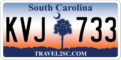 SC license plate KVJ733
