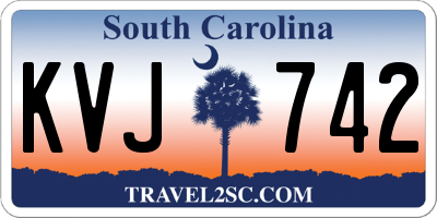 SC license plate KVJ742