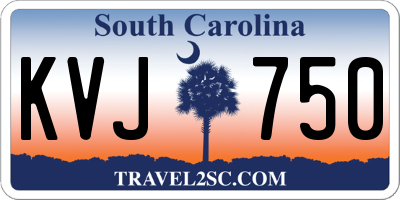 SC license plate KVJ750