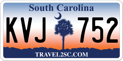 SC license plate KVJ752