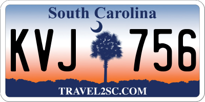 SC license plate KVJ756