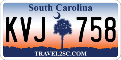SC license plate KVJ758