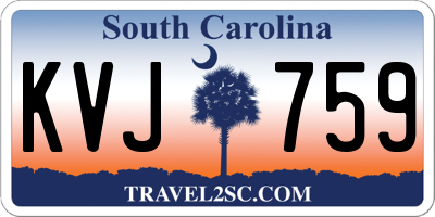 SC license plate KVJ759