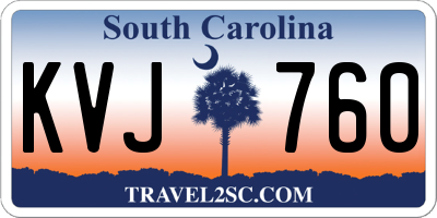 SC license plate KVJ760