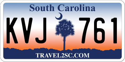 SC license plate KVJ761