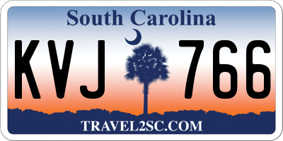 SC license plate KVJ766