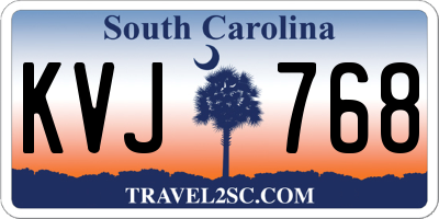 SC license plate KVJ768