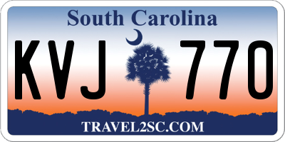 SC license plate KVJ770