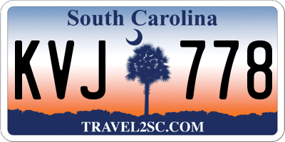 SC license plate KVJ778