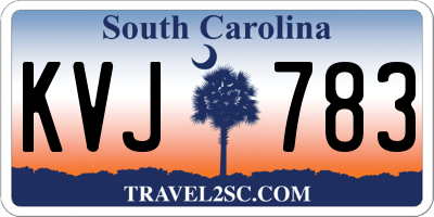 SC license plate KVJ783