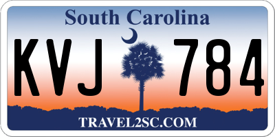 SC license plate KVJ784