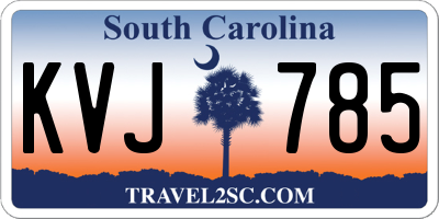 SC license plate KVJ785