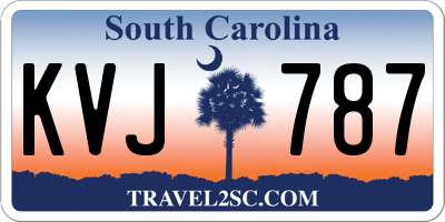 SC license plate KVJ787