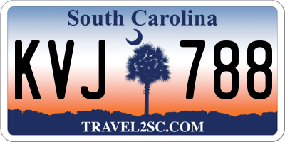 SC license plate KVJ788