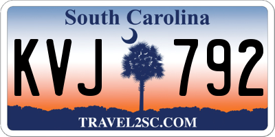 SC license plate KVJ792