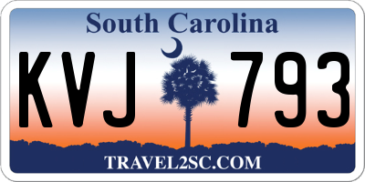 SC license plate KVJ793
