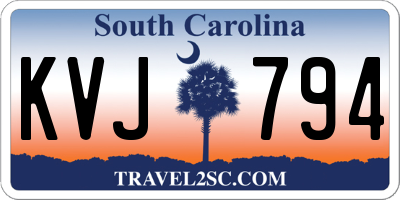 SC license plate KVJ794