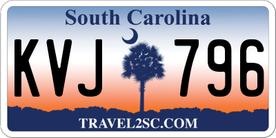SC license plate KVJ796
