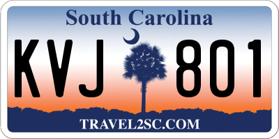 SC license plate KVJ801