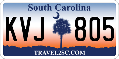 SC license plate KVJ805